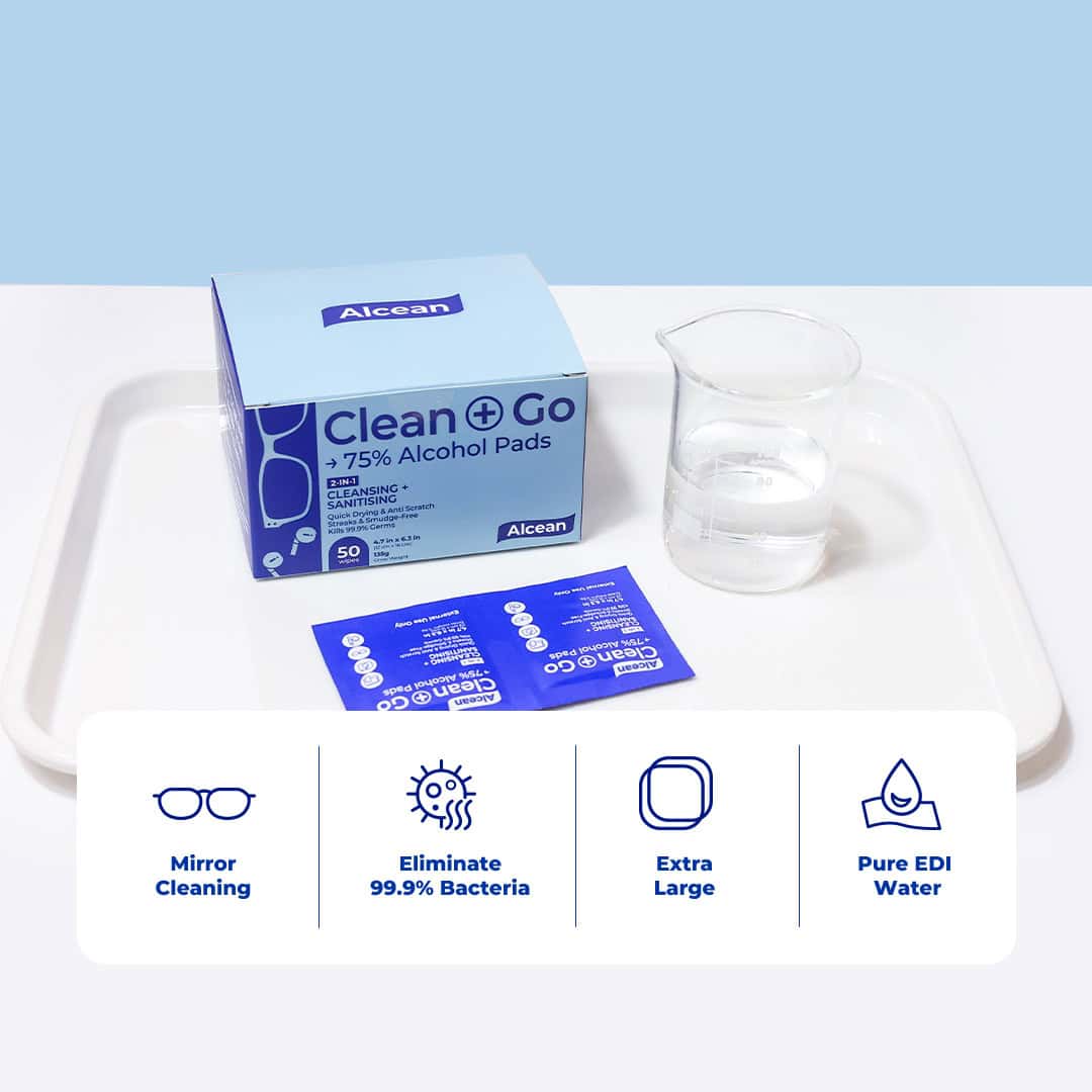 Alcean 75% Classic Alcohol Pads - 50 Wipes