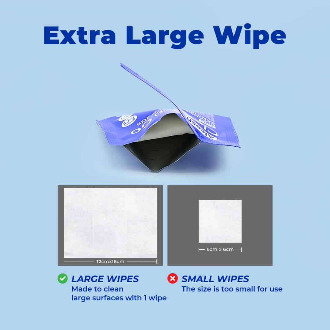 Alcean 75% Classic Alcohol Pads - 50 Wipes 2