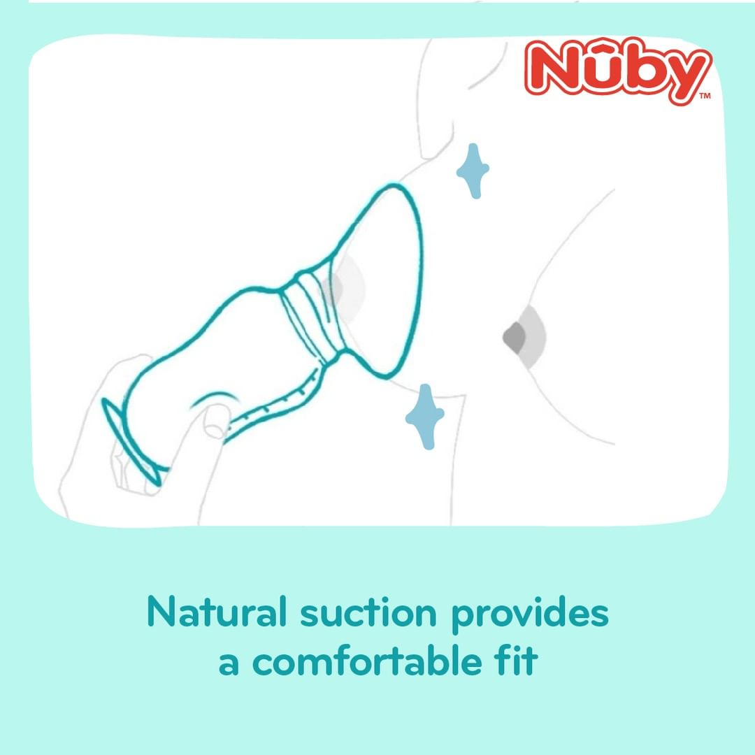 Astra Family Nuby Comfort Manual Silicone Breast Pump (Milk Collector) provides a comfortable fit for breastfeeding mothers.