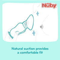 Astra Family Nuby Comfort Manual Silicone Breast Pump (Milk Collector) provides a comfortable fit for breastfeeding mothers.