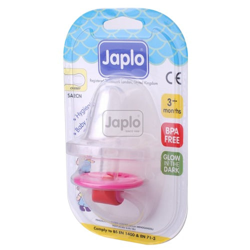 JAPLO SA2CN BABY SOOTHER- (WITH COVER) - SILICONE CHERRY TEAT