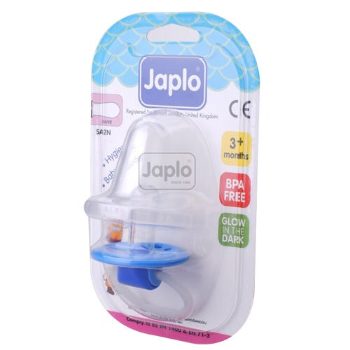 JAPLO SA2N BABY SOOTHER - (WITH COVER) - SILICONE OLIVE TEAT