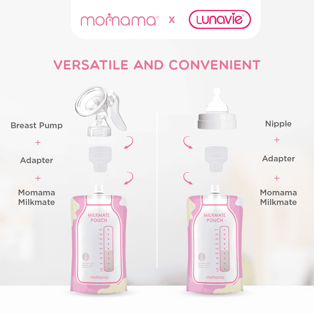 momama layease breast pump with lunavie seamleass nursing bra (copy)