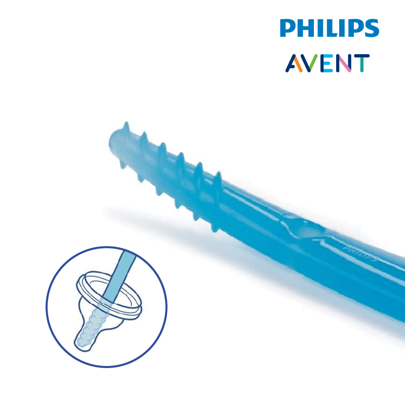 Astra Family Philips Avent syringe - blue. + Philips Avent Bottle & Teat Brush (Blue)