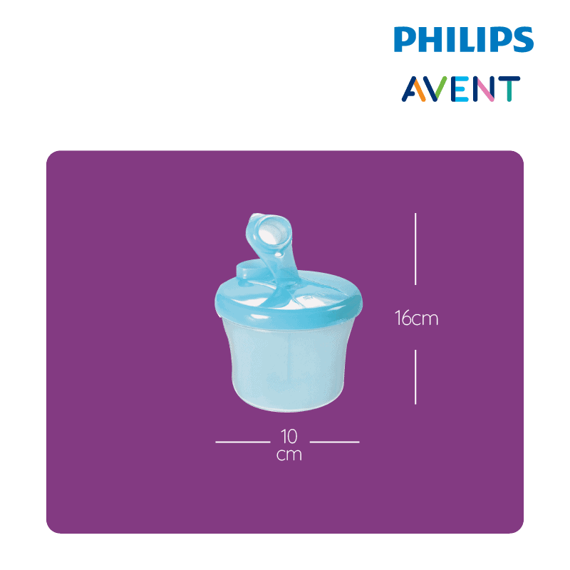 Astra Family Philips avent baby bottle with a blue lid.
