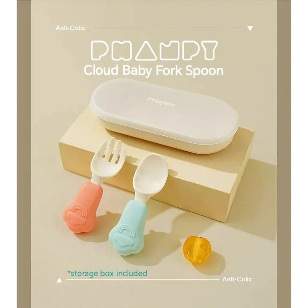 Phanpy Clouds Fork And Spoon Set - White