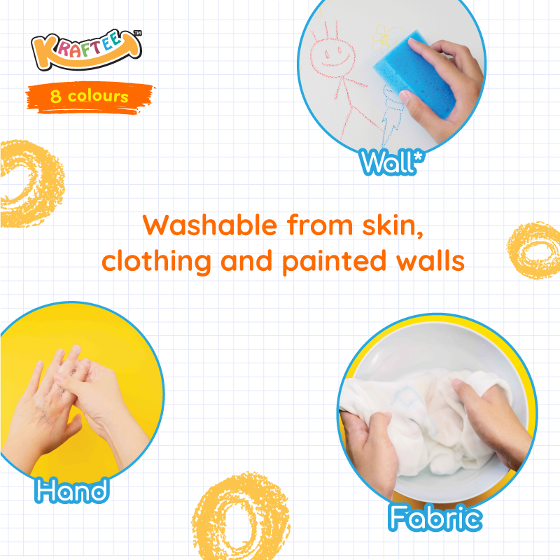 Astra Family KRAFTEE Erasable Picture Cards - At Zoo (with 12ct washable crayons) are non-toxic crayons that can be washed from skin, clothing and painted walls.