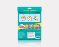 Astra Family A package with KRAFTEE Erasable Picture Cards – My Toys (with 12ct washable crayons) featuring non-toxic kids crayons.