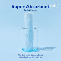 Astra Family Hoppi Dry Wipes, 100 Wipes Pack proven absorbent.