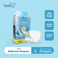 Astra Family Get Hoppi Tape Diapers L - 40 pcs, an affordable premium diaper option.