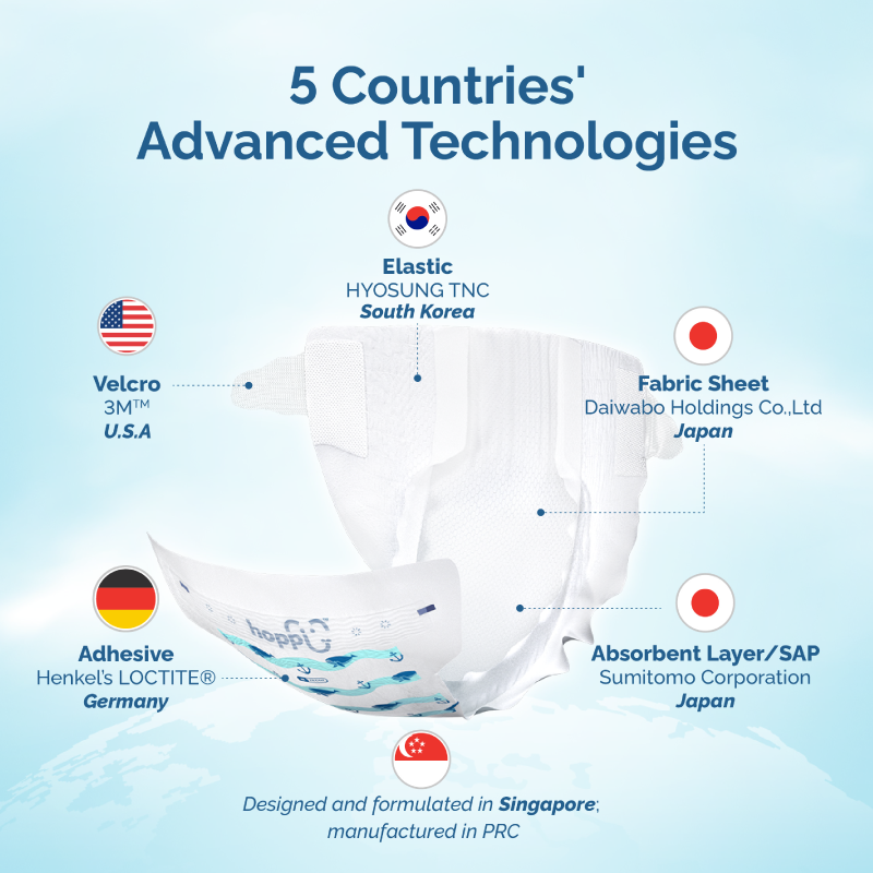 Astra Family Advanced technologies for Hoppi New Born Diapers -66 pcs with umbilical cord hole.