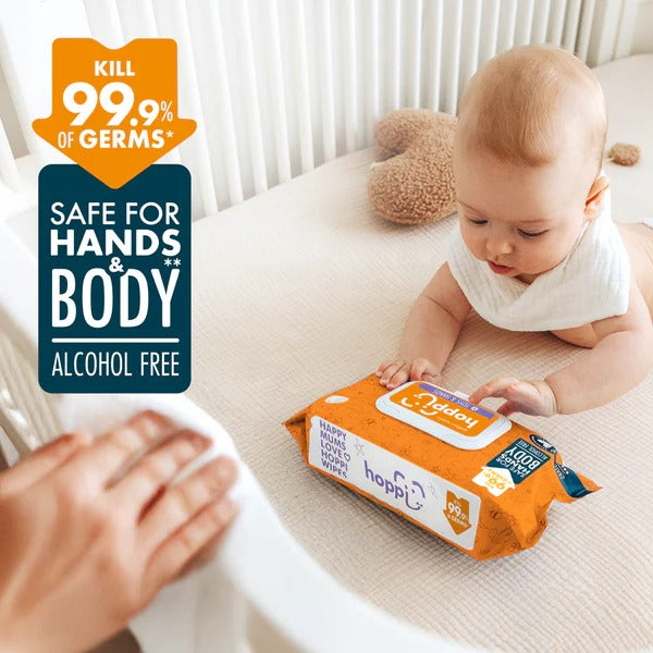 Hoppi Baby Antibacterial Wipes - 20 sheets - 5 in 1 Bundle Pack
