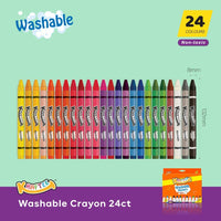 KRAFTEE 24ct Washable Crayons