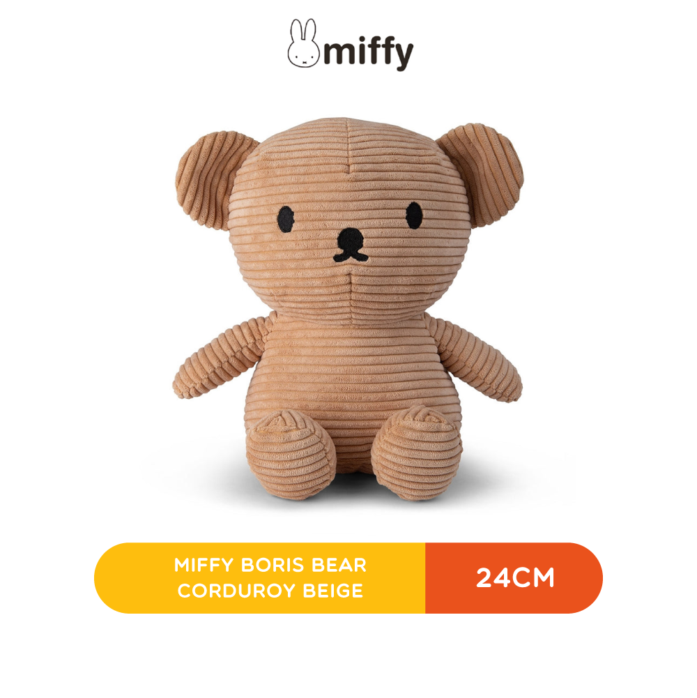 MIFFY Boris Bear 24cm Corduroy Beige