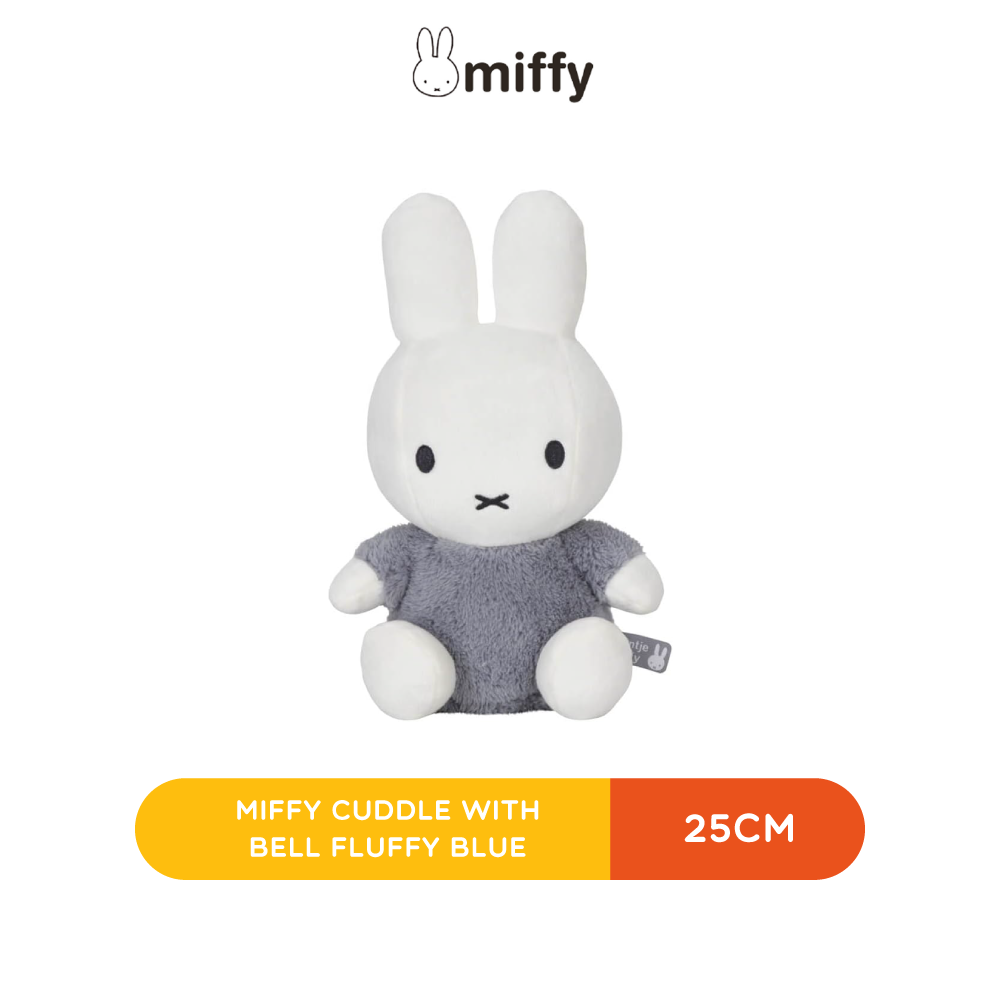 MIFFY Cuddle with Bell 25cm Fluffy Blue