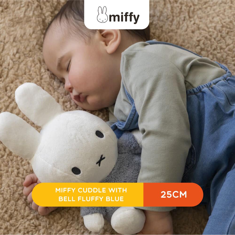 MIFFY Cuddle with Bell 25cm Fluffy Blue