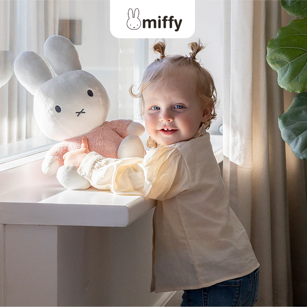 MIFFY Cuddle with Bell 35cm Fluffy Pink