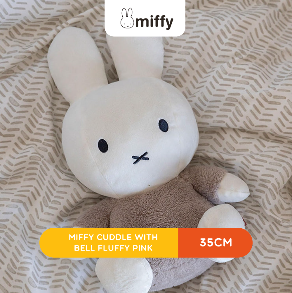 MIFFY Cuddle with Bell 35cm Fluffy Taupe
