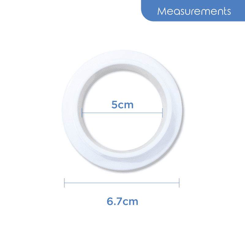 Astra Family A white ring with measurements on it.