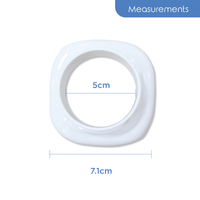 Astra Family A white ring with measurements on it.