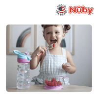 Astra Family A little girl is eating a bowl of fruit.