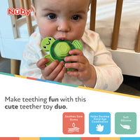 Nuby Silicone Poppers (2pcs Turtle & Elephant)