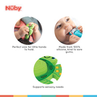 Nuby Silicone Poppers (2pcs Turtle & Elephant)