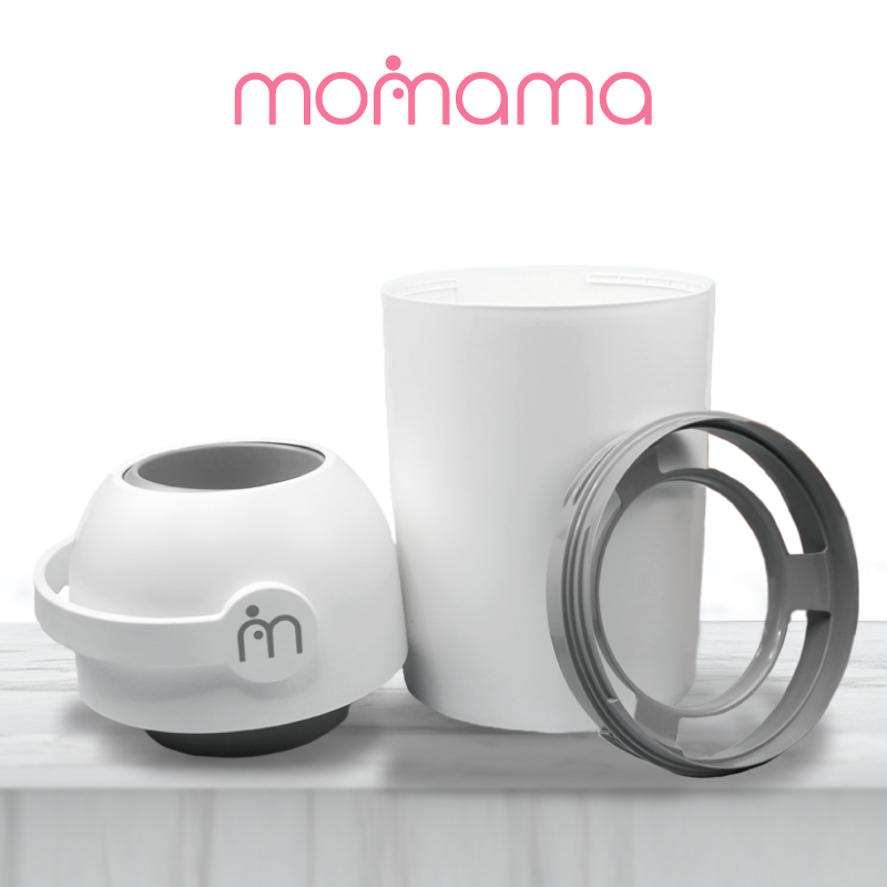 Astra Family A white Momama Odour Free Nappy-Bin with the word mamam on it.