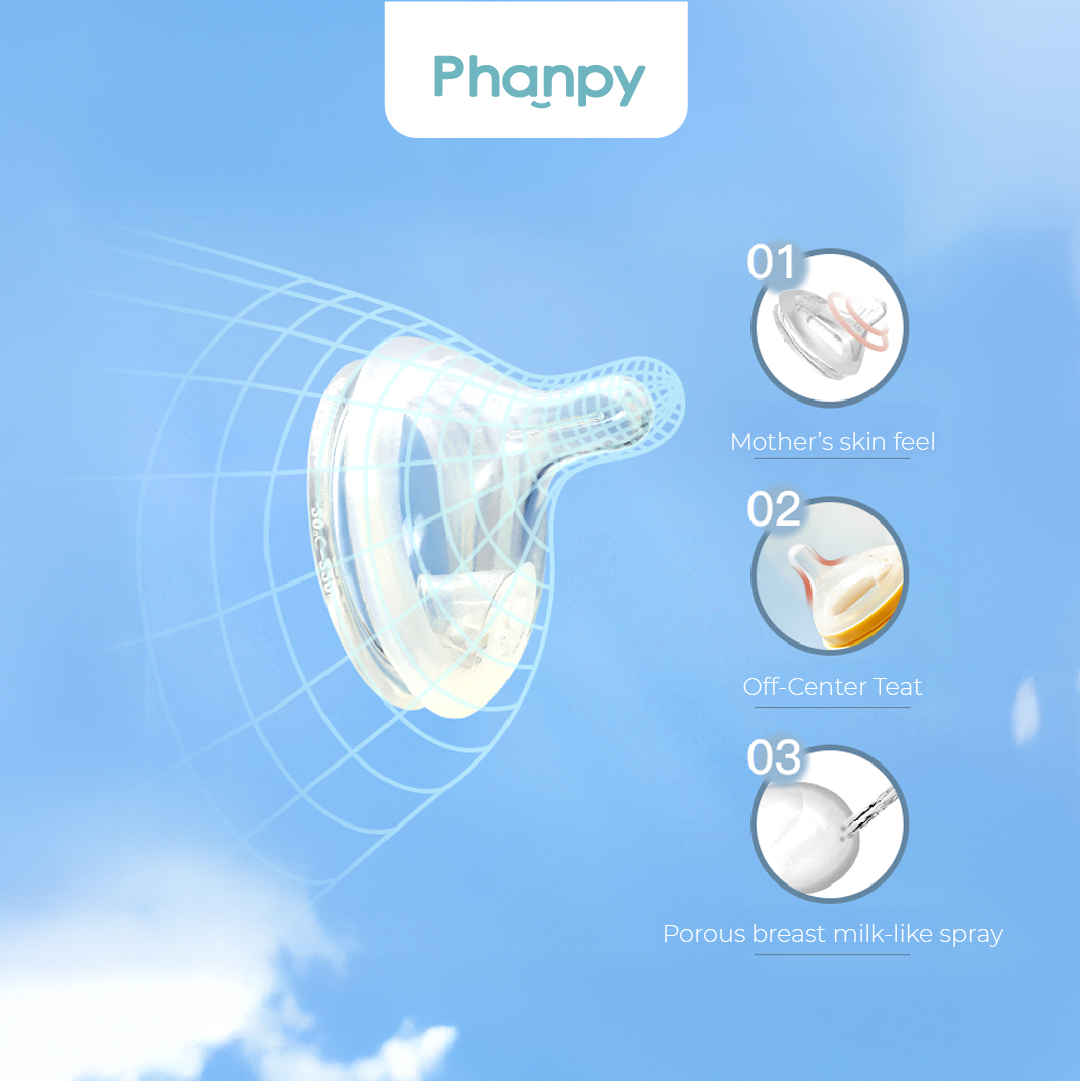 Phanpy Anti-colic Off-Centre Teat - M 3m+