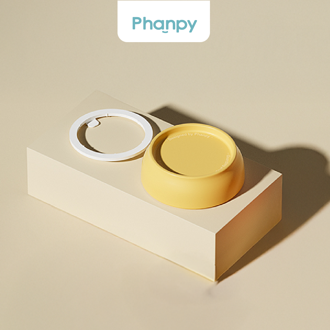 Phanpy Storage Cover & Sealing Ring for Anti-colic Glass/PPSU Feeding Bottle (Yellow)