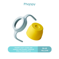 Phanpy Dust cover + Handle for Phanpy Toddler PPSU Straw Bottle (Yellow + Blue)
