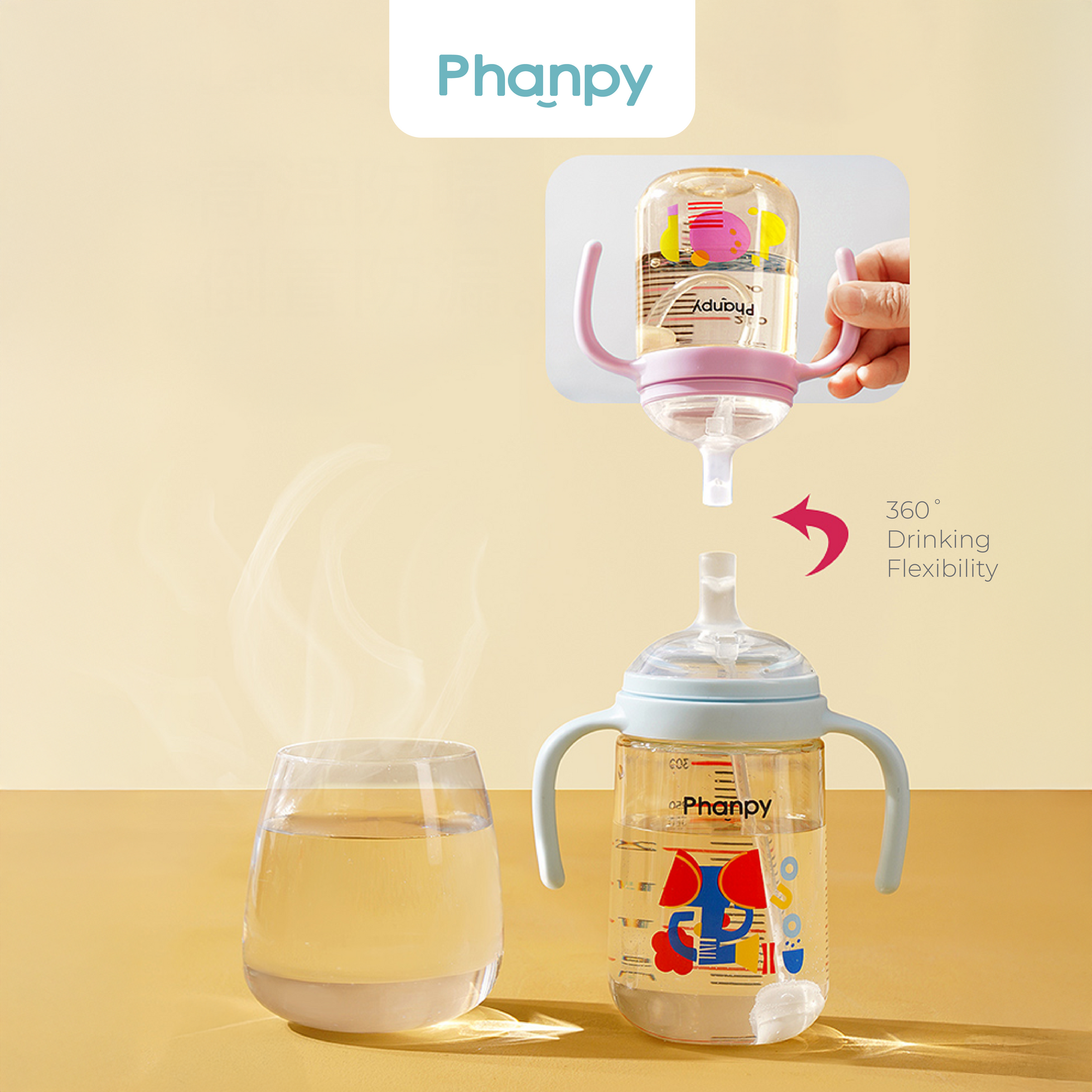 Phanpy One piece gravity ball for Phanpy Toddler PPSU Straw Bottle (240ml)