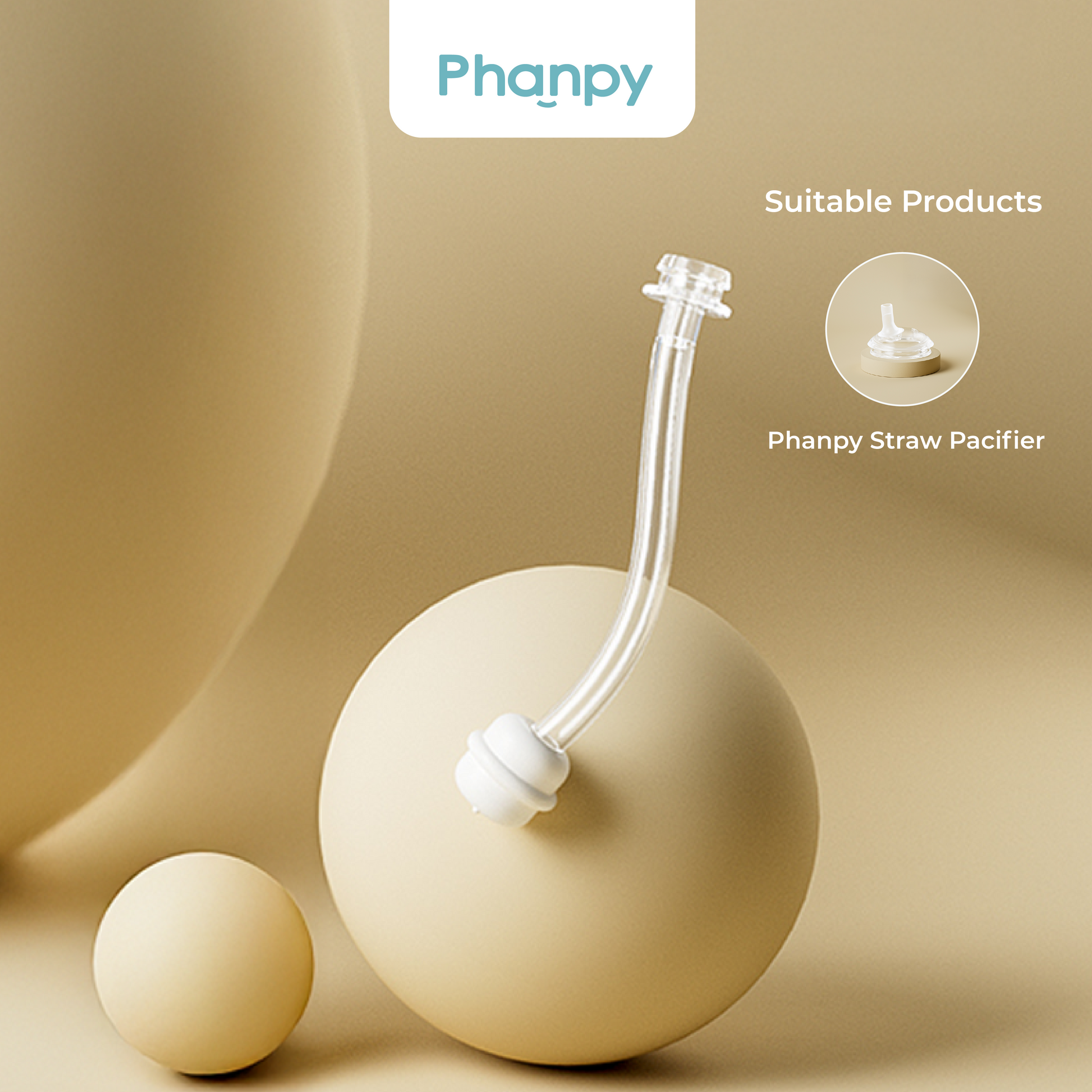 Phanpy One piece gravity ball for Phanpy Toddler PPSU Straw Bottle (240ml)