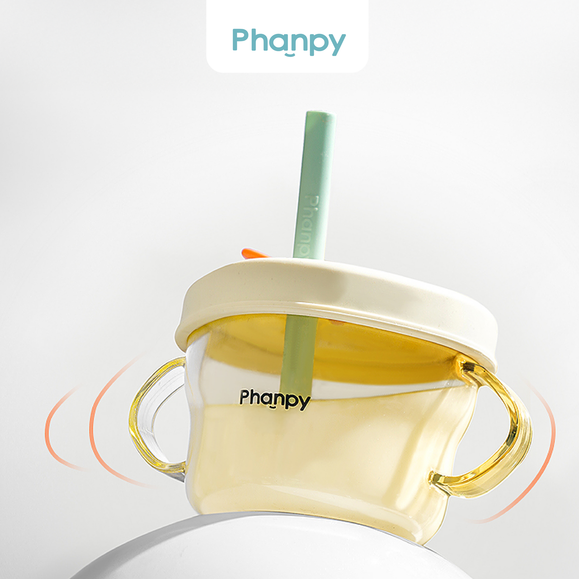 Phanpy Multipurpose Sippy Straw Cup 240ml - PPSU , Yellow.