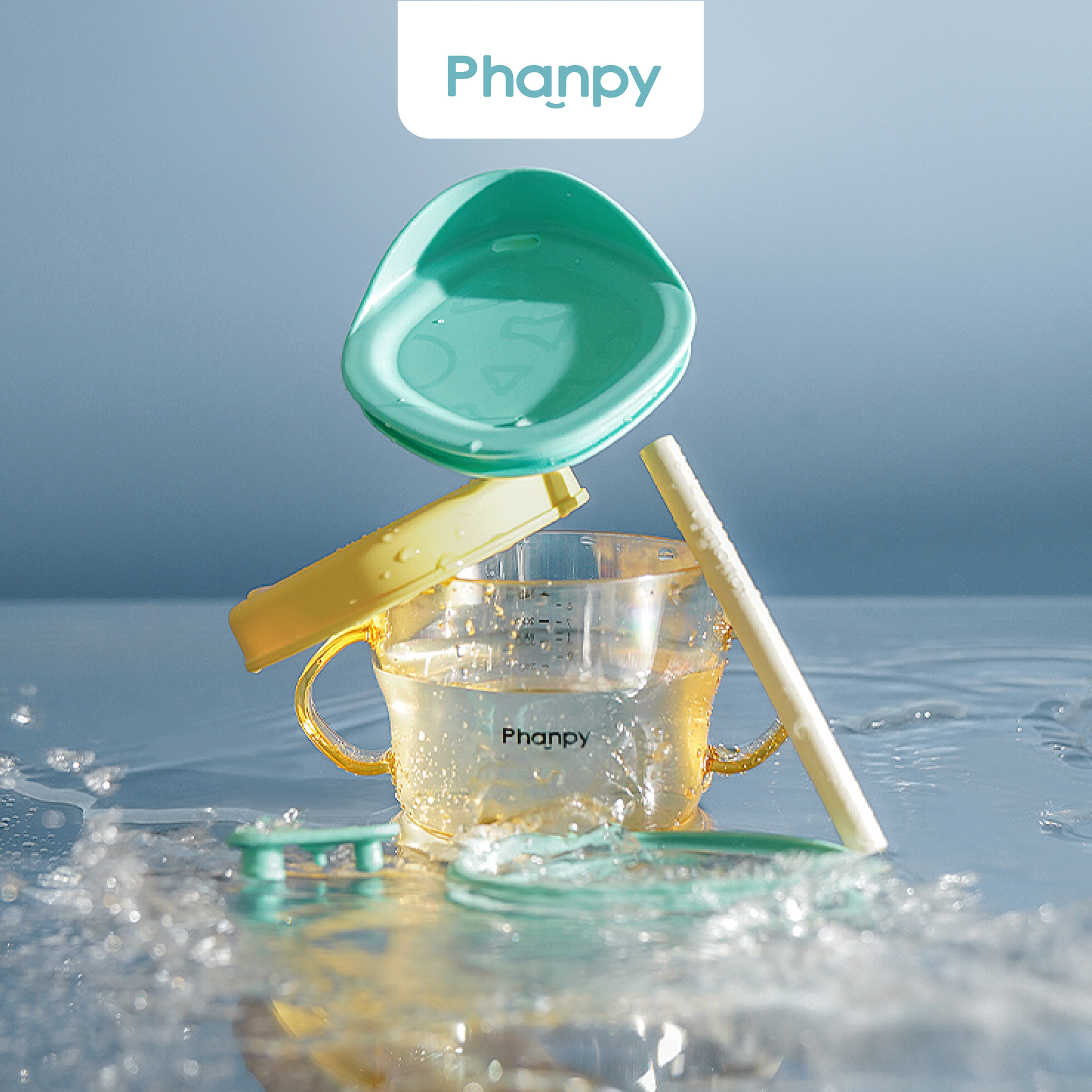Phanpy Multipurpose Sippy Straw Cup 240ml - PPSU , White.