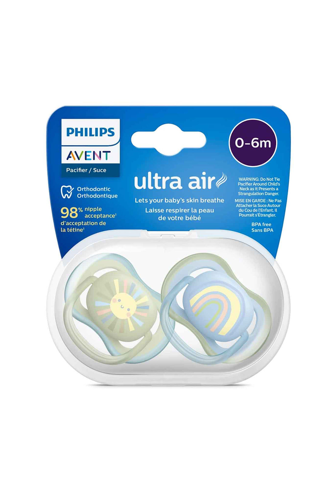 Philips Avent Soother Air 0-6M Boy X2