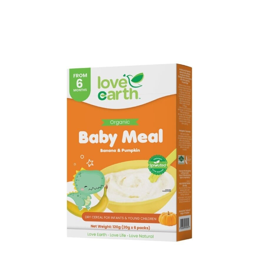 Love Earth Organic Sprouted Brown Rice Baby Meal - Banana, pumpkin 120g