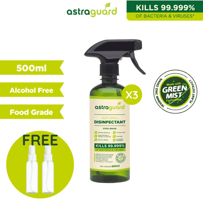 astra guard natural disinfectant 500ml bundle x3