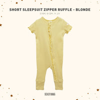 bohopanna short romper waffle blonde