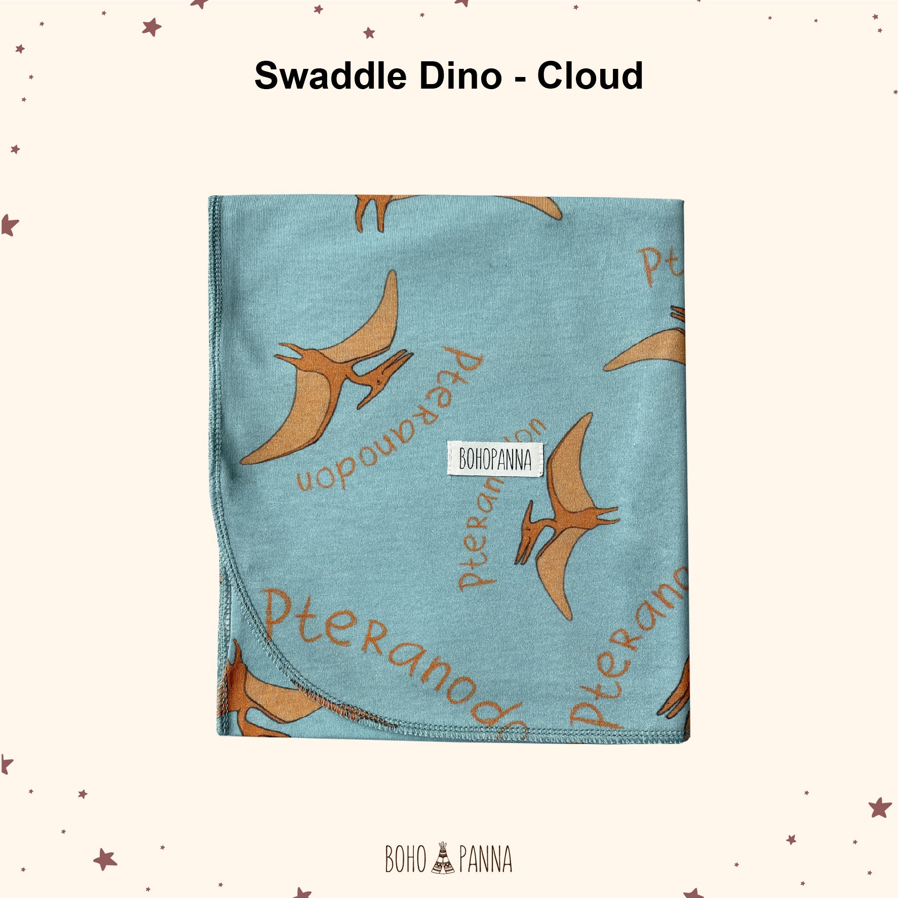 bohopanna swaddle dino cloud