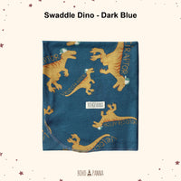 bohopanna swaddle dino dark blue