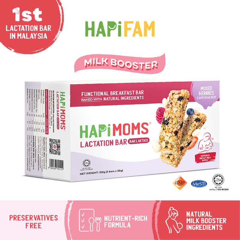hapimoms lactation bar 150g (5s x 30g) kurma
