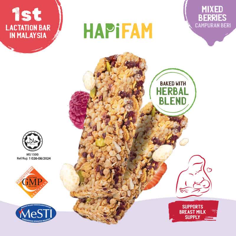 hapimoms lactation bar 150g (5s x 30g) kurma