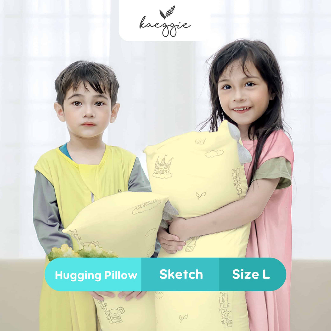 hpl001ys kaeggie signature yellow sketch hugging pillow size large (l) 02