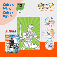 kraftee ultraman blazar (mini art) erasable cards with 12ct washable crayons