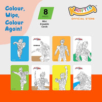kraftee ultraman blazar & kaiju with 6ct washable crayons (mini pack)