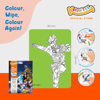 kraftee ultraman blazar & kaiju with 6ct washable crayons (mini pack)