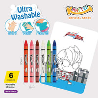 kraftee ultraman blazar (mini art) with 6ct washable crayons (mini pack)