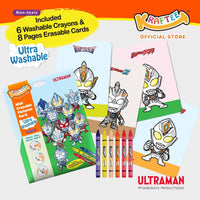 kraftee ultraman mix (mini art) with 6ct washable crayons (mini pack)
