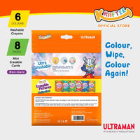 kraftee ultraman mix (mini art) with 6ct washable crayons (mini pack)